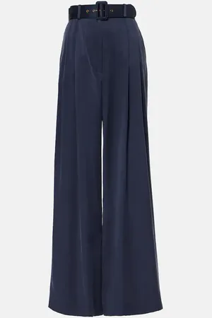 ZIMMERMANN Tuck silk wide-leg pants
