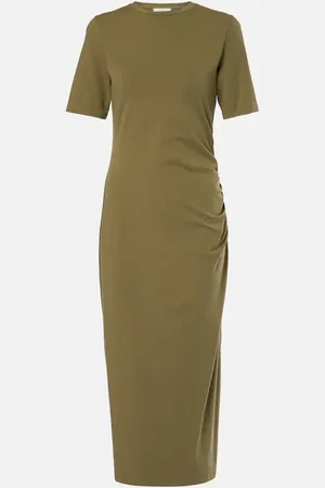 Vince Cotton-blend jersey midi dress