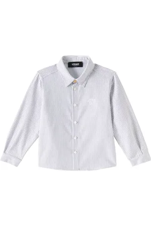 VERSACE Medusa striped cotton shirt