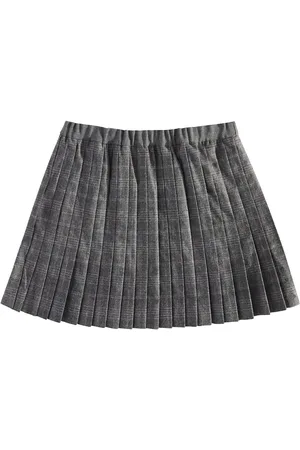 BONPOINT Jais pleated checked flannel skirt