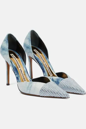 ALEXANDRE VAUTHIER Tie-dye embellished denim pumps