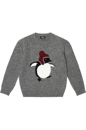 Il gufo Intarsia-knit wool sweater