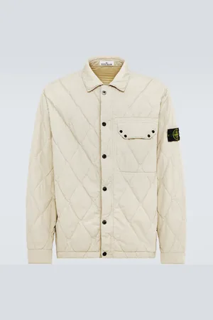 Stone Island Compass quilted cotton-blend overshirt