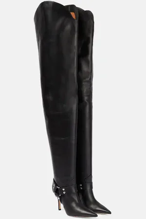 PARIS TEXAS June leather over-the-knee boots