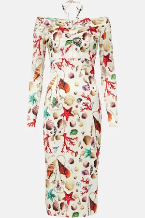 Dolce & Gabbana Capri printed silk-blend midi dress