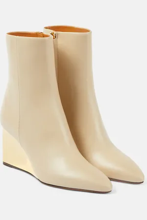 Chloé Rebecca leather wedge ankle boots