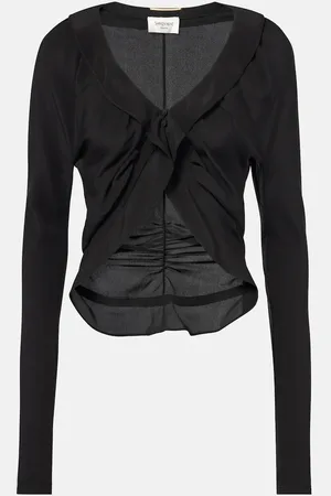 Saint Laurent Ruffled silk blouse