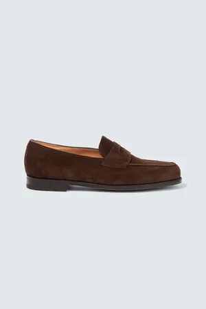 JOHN LOBB Lopez suede penny loafers