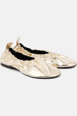 Jil Sander Metallic leather ballet flats