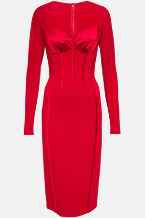 Dolce & Gabbana Corset silk-satin midi dress