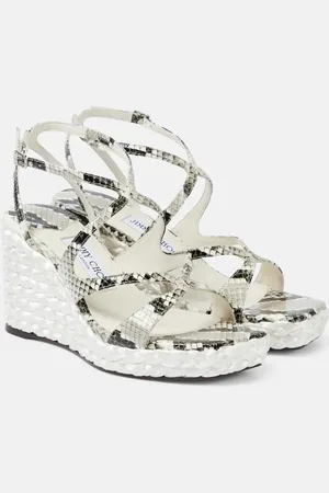 Jimmy Choo Ayla 85 leather espadrille wedges