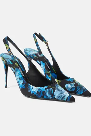 Dolce & Gabbana Floral canvas slingback pumps