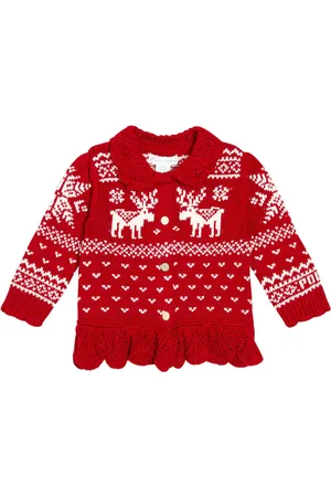 Ralph Lauren Baby intarsia cotton and wool cardigan