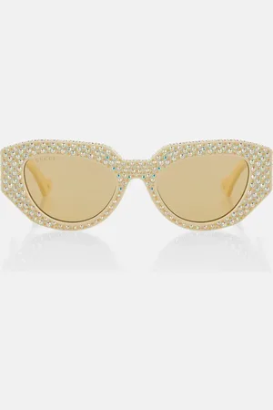 Gucci Embellished oval sunglasses