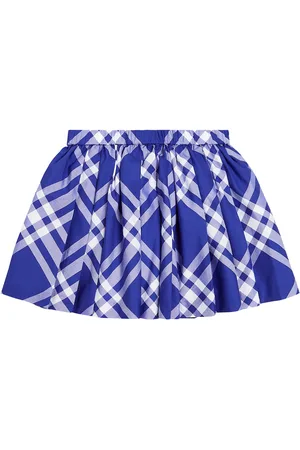 Burberry Checked pleated cotton skirt