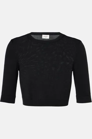 Saint Laurent Cropped wool top