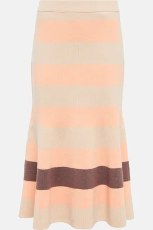Joseph Ribbedâknit midi skirt