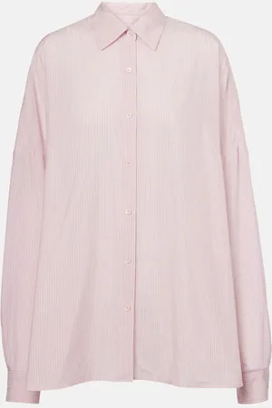 DRIES VAN NOTEN Striped cotton-blend shirt