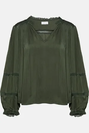 Velvet Koren lace-trimmed blouse