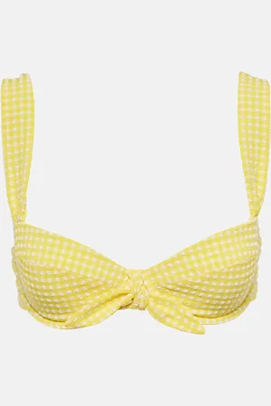 Heidi Klein Cape Town checked bikini top