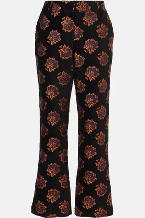 La DoubleJ Floral jacquard straight pants