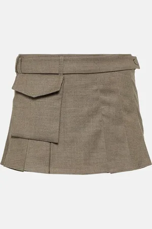 AYA MUSE Mia pleated wool mini skirt