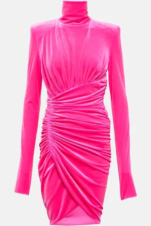 ALEXANDRE VAUTHIER Ruched velvet minidress