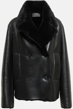 Joseph Shearling-trimmed leather jacket
