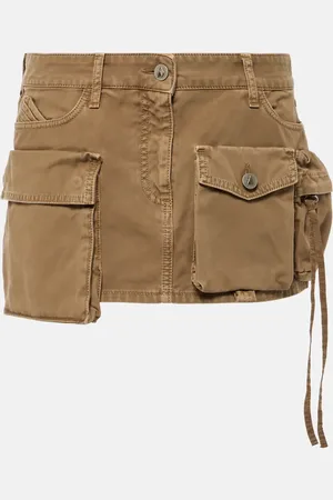 The Attico Fay denim cargo miniskirt