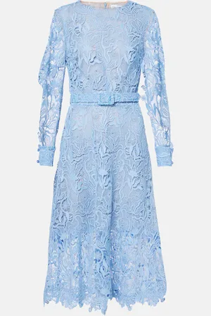 Oscar de la Renta Floral lace cocktail dress