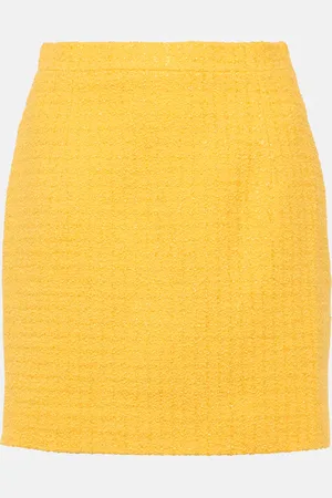 Alessandra Rich Checked bouclÃ© miniskirt