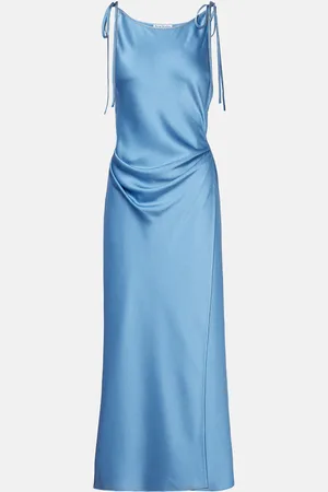 Acne Studios Draped satin maxi dress