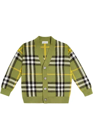 Burberry Burberry Check wool and cotton cardigan