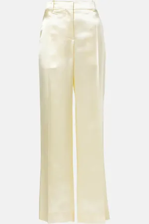 The Row Encore satin wide-leg pants