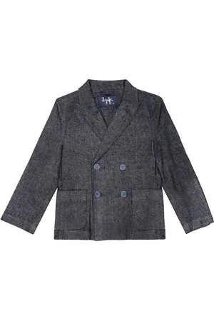 Il gufo Double-breasted denim blazer