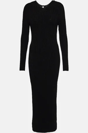 Totême Ribbed-knit wool-blend maxi dress