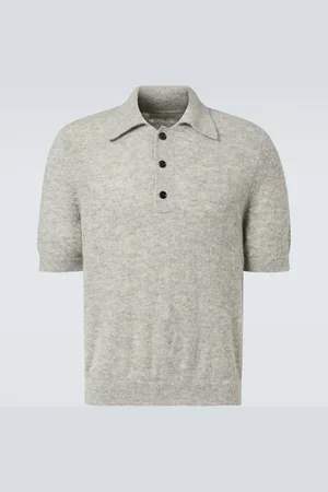 DRIES VAN NOTEN Wool-blend polo shirt