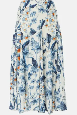 Agua by Agua Bendita Mimosa floral midi skirt