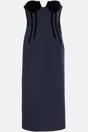Sportmax Anemone wool-blend bustier midi dress