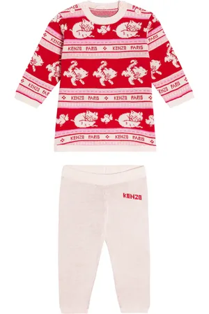 Kenzo Baby logo cotton sweater and pants set