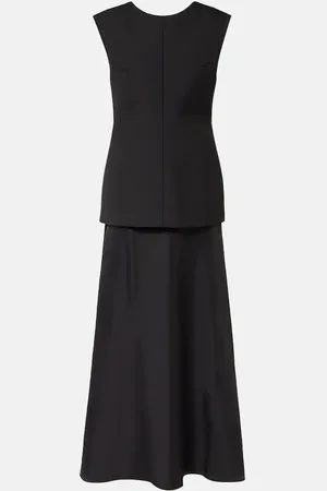 Rohe Silk-trimmed wool-blend gown