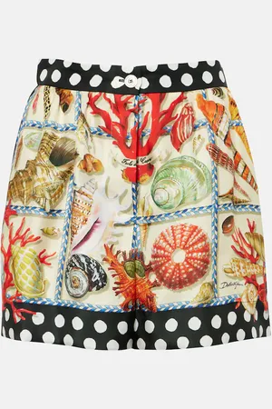 Dolce & Gabbana Capri printed silk satin shorts