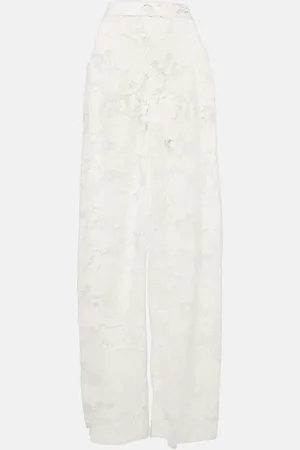 Oscar de la Renta High-rise wide-leg lace pants