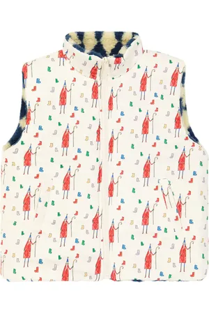 Jelly Mallow Reversible printed fleece vest