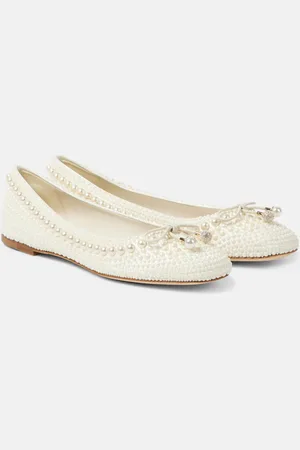 Jimmy Choo Elme embellished satin ballet flats