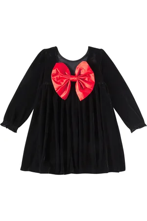 Konges Sløjd Gia bow-detail velvet dress