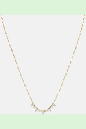 STONE AND STRAND Perfect Pear 10kt necklace with diamonds