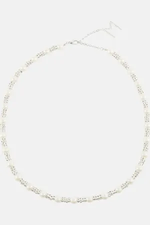 MAGDA BUTRYM Embellished necklace with rose quartz