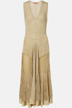 Altuzarra Anastasia knitted lamÃ© midi dress