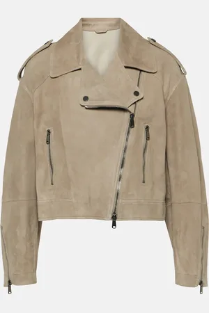 Brunello Cucinelli Cropped suede jacket